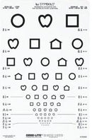 LEA SYMBOLS® DISTANCE VISION EYE CHART, SOLD AS 1/EACH GOOD-LITE 250412