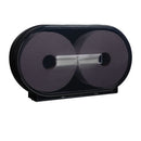 BATH TISSUE ROLL DISPENSER, JUMBO, TWIN, MINI, UNIVERSAL, BLACK, T2, PLASTIC, 10.1" X 17" X 5.7", SOLD AS EACH ESSITY 10001226