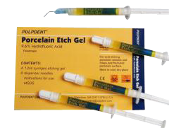 Porcelain Etch Gel 1.2ml. Syringe + 8 Tips 4/bx. - Pulpdent