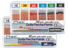 Gutta Percha Points Taper .04 #15/40 60/pk. - Meta