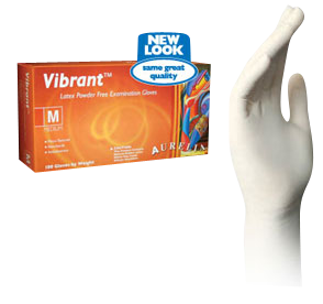 Vibrant Extra Large Latex Powder Free Gloves 100/bx. - Aurelia