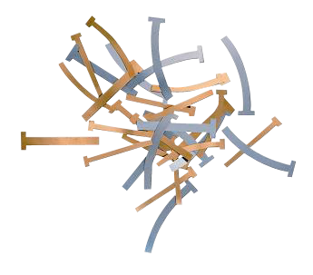 T-Bands Brass Staight Narrow 100/pk. Pulpdent