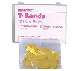 T-Bands Stainless Steel Staight Narrow 100/pk. - Pulpdent