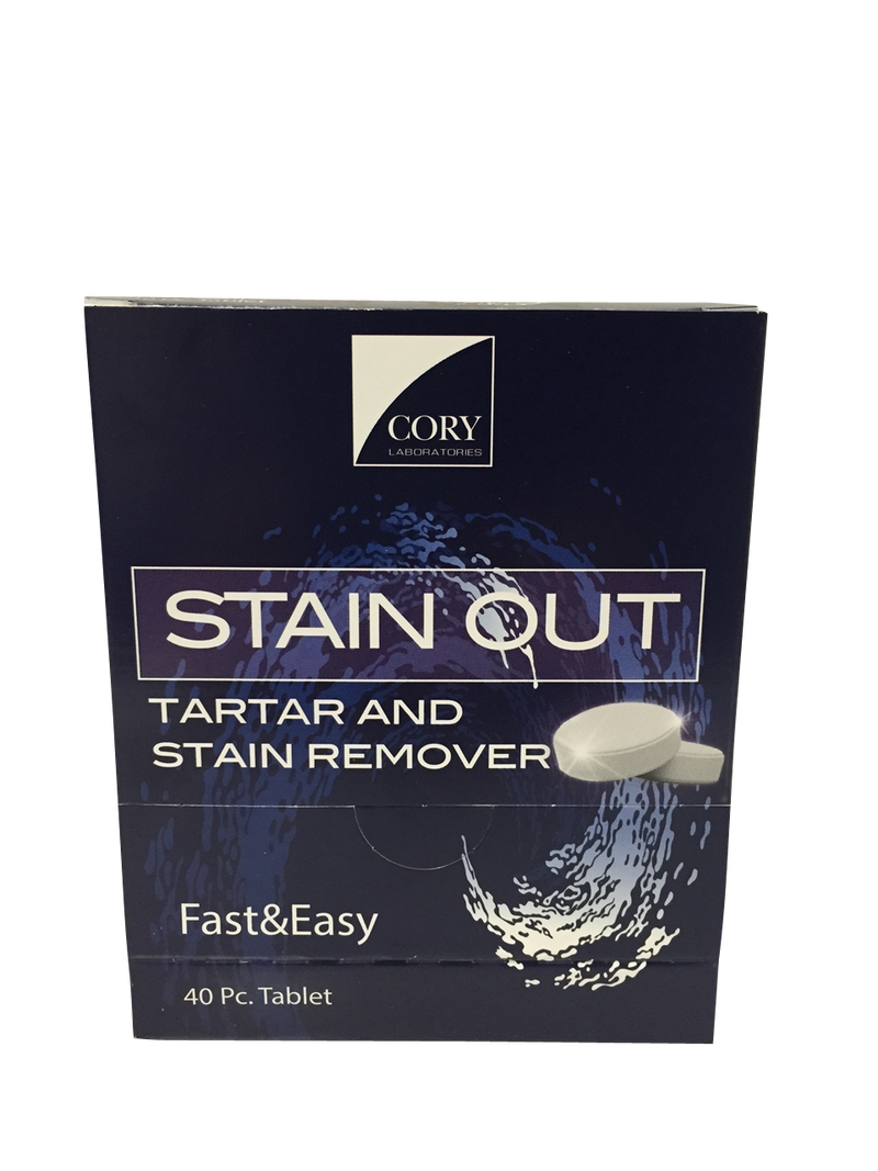Stain Out Tartar & Stain Remover Tablets 40/bx. - Cory Labs*