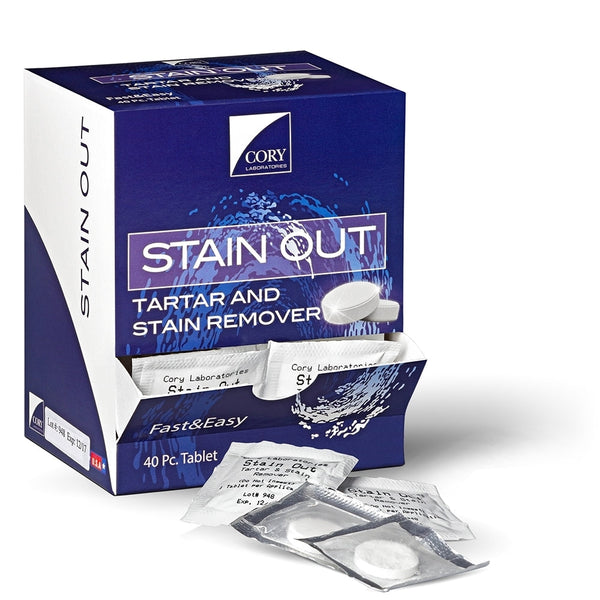 Stain Out Tartar & Stain Remover Tablets 40/bx. - Cory Labs*