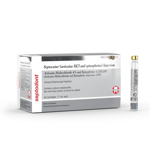 Septocaine Silver 4% 1:200,00 with Epinephrine 50/bx. - Septodont