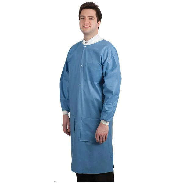 Lab Coats Knee Length Ceil Blue Medium 45g. 10/Pk. - MARK3*