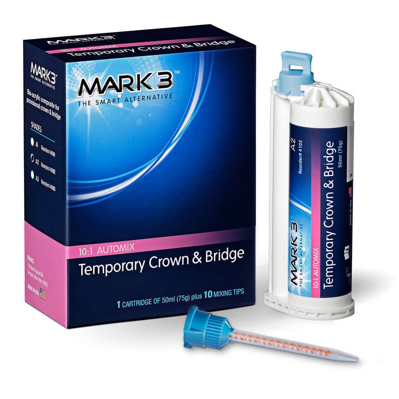 Temporary Crown & Bridge A2 10:1  50ml. Cartridge (75gm.) & 10 Tips - MARK3