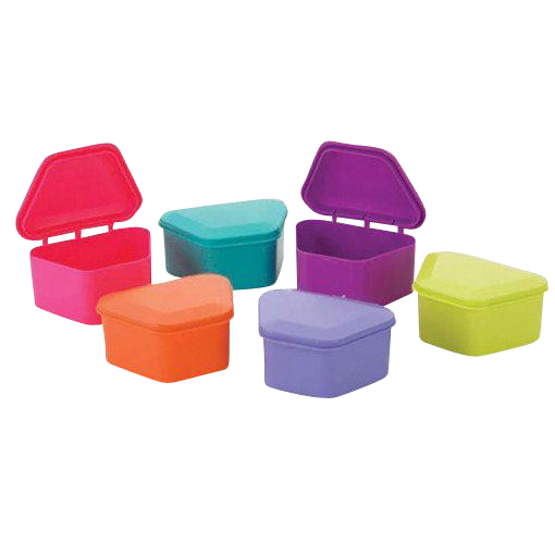 Denture Storage Boxes Assorted Colors 1-3/4" Deep 12/bg. - MARK3*