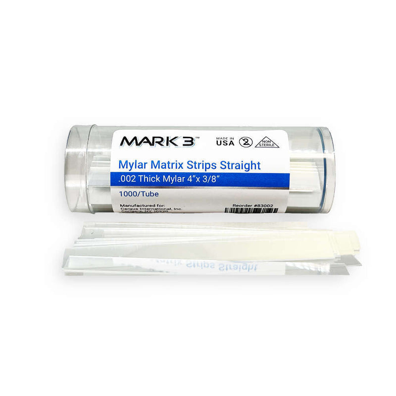 Mylar Matrix Strips Straight 0.002", 4" x 3/8" 1000/pk. - MARK3*