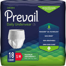 PREVAIL® MAXIMUM ABSORBENT UNDERWEAR, SMALL / MEDIUM, SOLD AS 72/CASE FIRST PVS-512