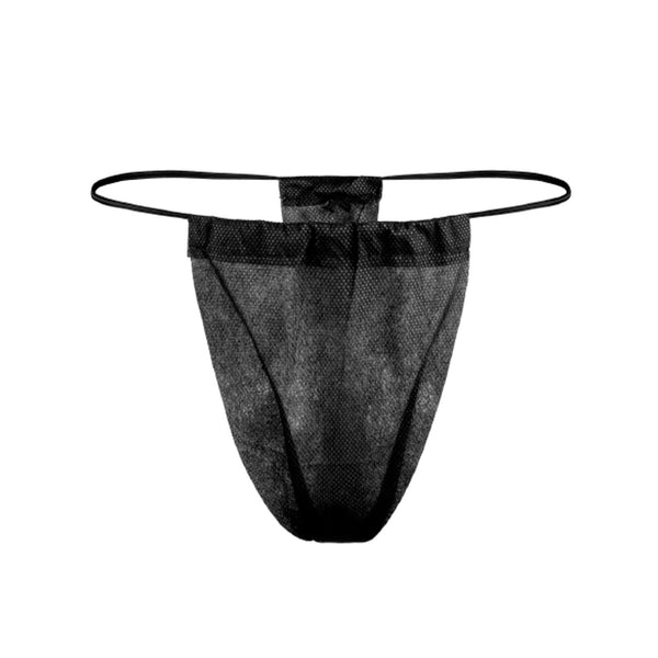 DUKAL REFLECTIONS™ SPA THONG PANTY, BLACK, SOLD AS 100/BOX DUKAL 900502-1