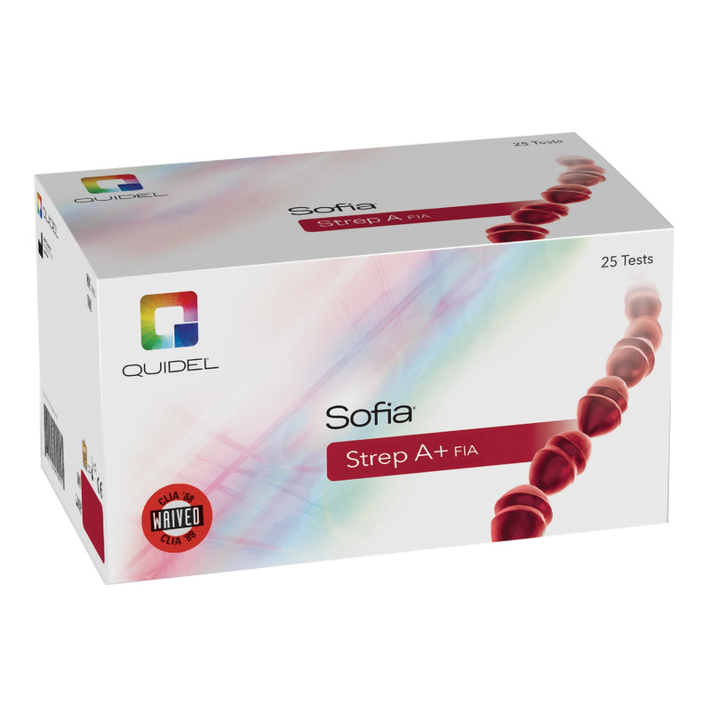 SOFIA® STREP A+ FIA STREP A FLUORESCENCE IMMUNOASSAY (FIA) RESPIRATORY TEST KIT, SOLD AS 12/CASE QUIDEL 20274