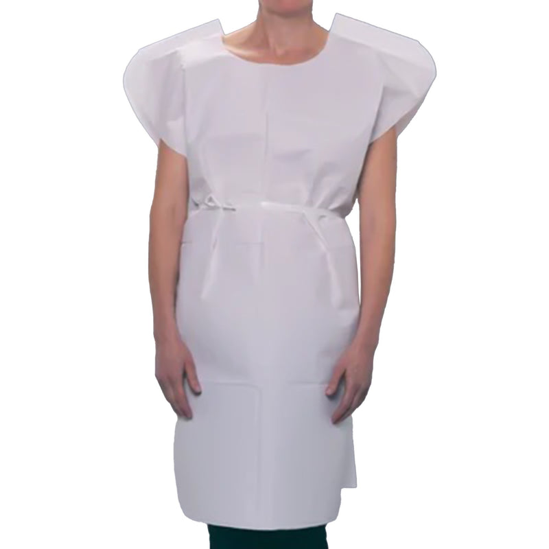 TIDI® PATIENT EXAM GOWN, SOLD AS 50/CASE TIDI 910416