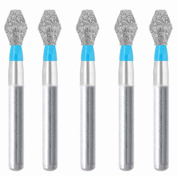 Double Conical, Symmetrical, Short 3.5 mm Dia. Medium Grit Diamond Bur 5 per pack. 037.35M2