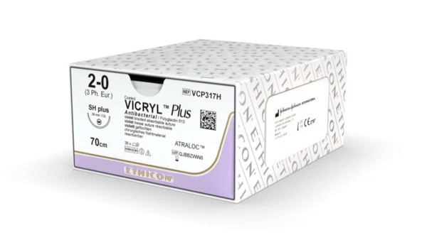 SUTURE, UNDYED BRAIDED, SIZE 0, 27", NEEDLE SH, ½" CIRCLE, 3 DZ/BX, SOLD AS BOX ETHICON 243