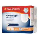 TRANQUILITY PREMIUM OVERNIGHT DISPOSABLE ABSORBENT UNDERWEAR, SMALL, SOLD AS 20/BAG PRINCIPLE 2114
