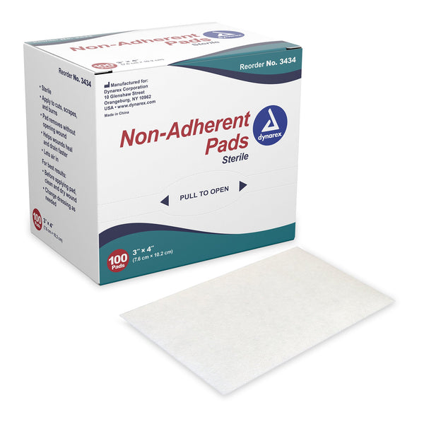 DYNAREX® NONADHERENT DRESSING, 3 X 4 INCH, SOLD AS 1200/CASE DYNAREX 3434
