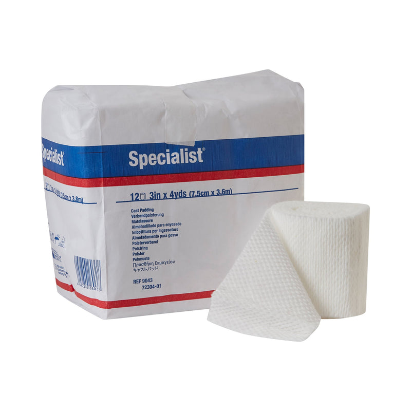 SPECIALIST® WHITE COTTON / RAYON UNDERCAST CAST PADDING, 3 INCH X 4 YARD, SOLD AS 12/BAG BSN 9043