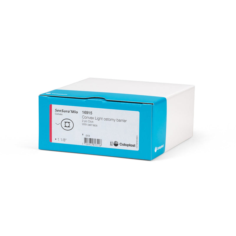 SENSURA® MIO CLICK CONVEX LIGHT OSTOMY BARRIER, PRECUT TO FIT 28 MM STOMA, RED, SOLD AS 5/BOX COLOPLAST 16915