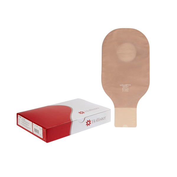 NEW IMAGE™ 18123 TWO-PIECE BEIGE COLOSTOMY POUCH, PRE-CUT FOR 57 MM STOMAS, RED, SOLD AS 10/BOX HOLLISTER 18123