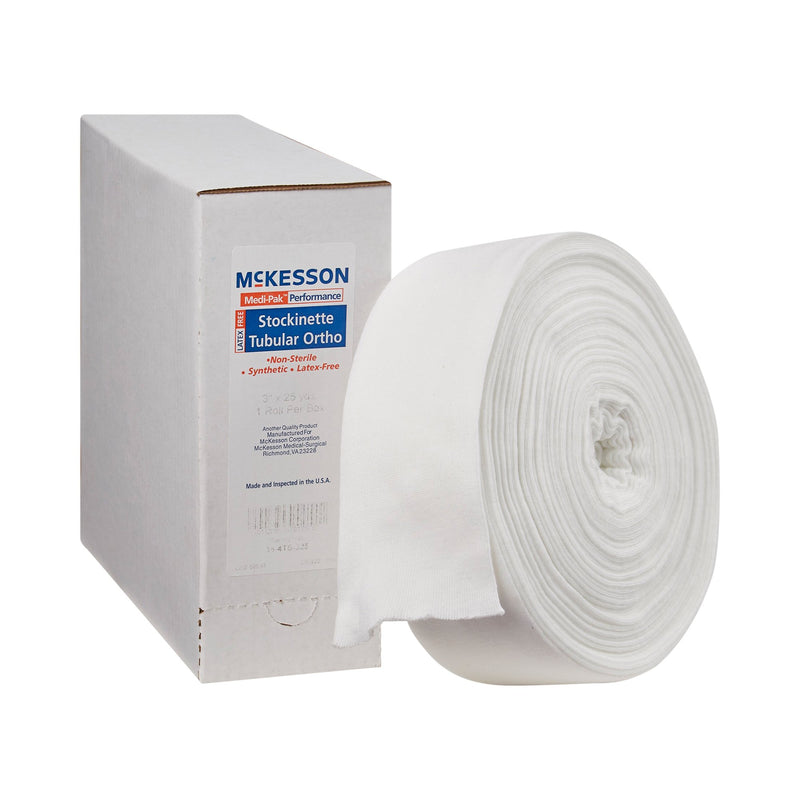 MCKESSON WHITE POLYESTER TUBULAR STOCKINETTE, 3 INCH X 25 YARD, SOLD AS 12/CASE MCKESSON 16-4TS-325