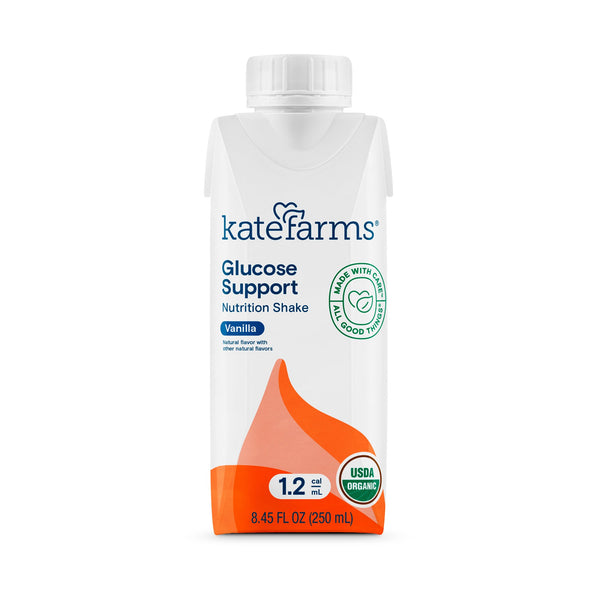 KATE FARMS® GLUCOSE SUPPORT 1.2 VANILLA NUTRITION SHAKE FOR DIABETICS, 8.45-OZ., SOLD AS 12/CASE KATE 811112030676