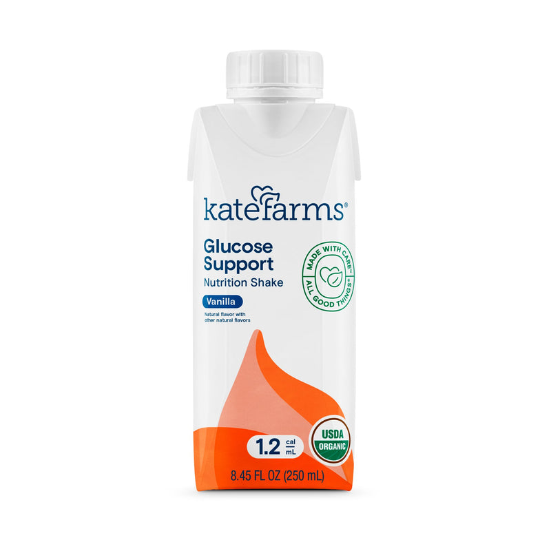 KATE FARMS® GLUCOSE SUPPORT 1.2 VANILLA NUTRITION SHAKE FOR DIABETICS, 8.45-OZ., SOLD AS 12/CASE KATE 811112030676