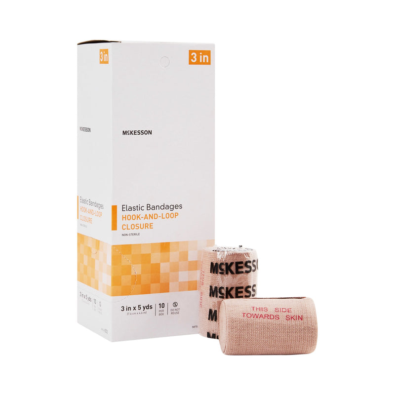 MCKESSON HOOK AND LOOP CLOSURE ELASTIC BANDAGE, 3 INCH X 5 YARD, SOLD AS 50/CASE MCKESSON 053