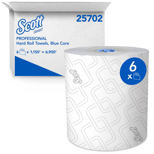 SCOTT® MOD BLUE PAPER TOWEL, HARDWOUND ROLL, SOLD AS 6/CASE KIMBERLY 25702