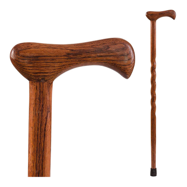 BRAZOS™ TWISTED OAK CANE WITH T-HANDLE, RED, 37-INCH HEIGHT, SOLD AS 1/EACH MABIS 502-3000-0174