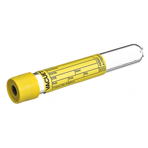 VACUETTE® Z URINE NO ADDITIVE URINALYSIS TUBE, 10 ML, 16 X 100 MM, SOLD AS 1200/CASE GREINER 455007