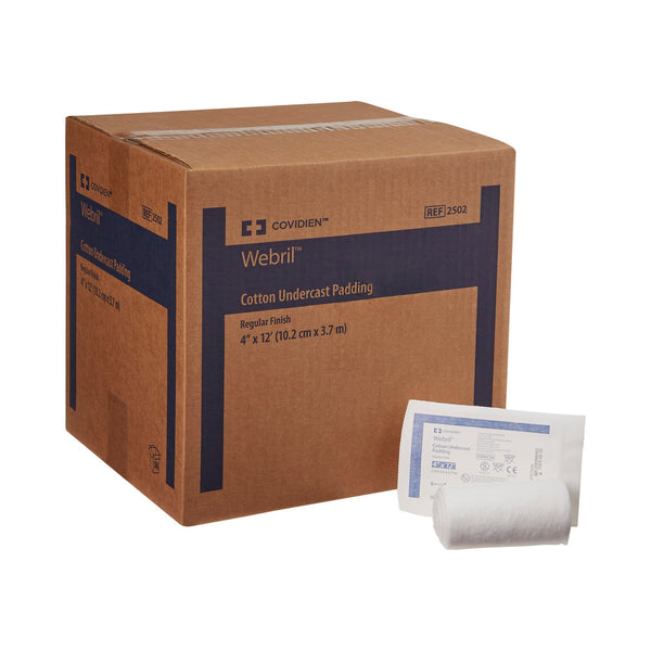 WEBRIL™ WHITE COTTON UNDERCAST CAST PADDING, 4 INCH X 4 YARD, SOLD AS 50/CASE CARDINAL 2502-