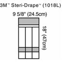3M™ Steri-Drape™ Sterile Instrument Pocket Drape, 47 x 25 Centimeter, 10/BX