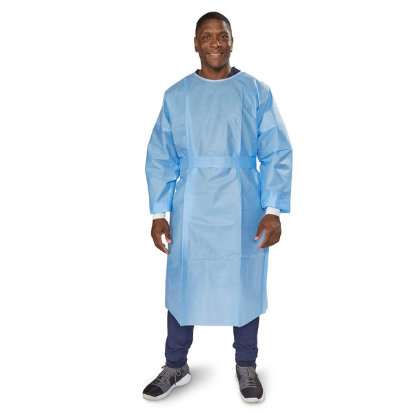 MCKESSON NONRATED ISOLATION GOWNS, BLUE, EXTRA LARGE, SOLD AS 60/CASE MCKESSON 16-NFKHLTSB6-XL