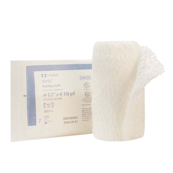 KERLIX™ STERILE FLUFF BANDAGE ROLL, 4-1/2 INCH X 4-1/10 YARD, 6-PLY, SOLD AS 100/CASE CARDINAL 6715-