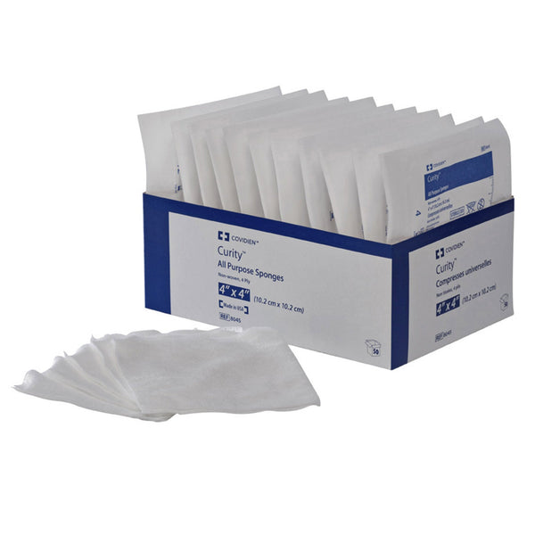 CURITY™ STERILE NONWOVEN SPONGE, 4 X 4 INCH, 4-PLY, SOLD AS 160/CASE CARDINAL 8045