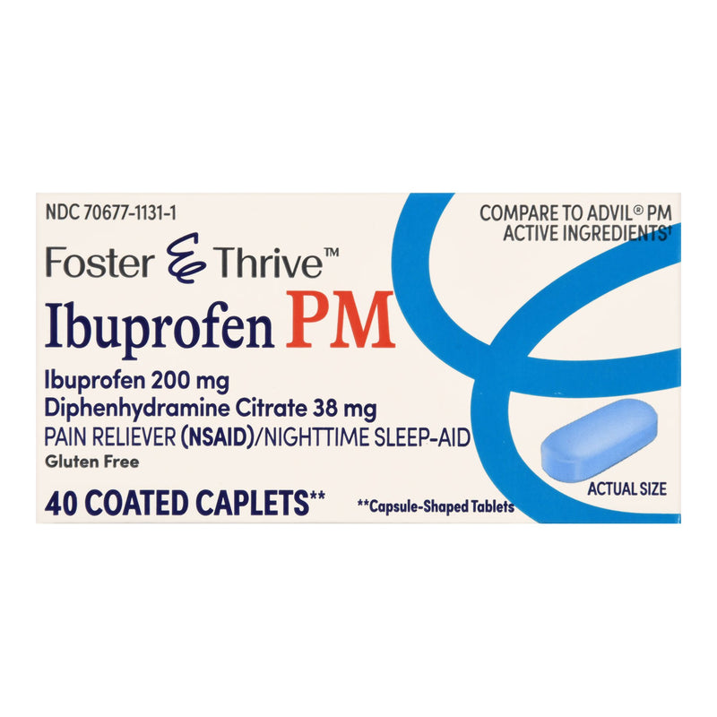 FOSTER & THRIVE™ IBUPROFEN PM COATED CAPLETS, SOLD AS 1/BOTTLE MCKESSON 70677113101