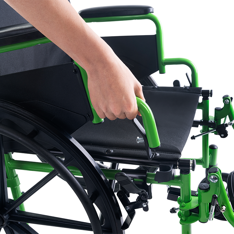 Dynarex Greenline Wheelchairs Greenline Wheelchair With Elr, 16" X 16" -10283-ELR