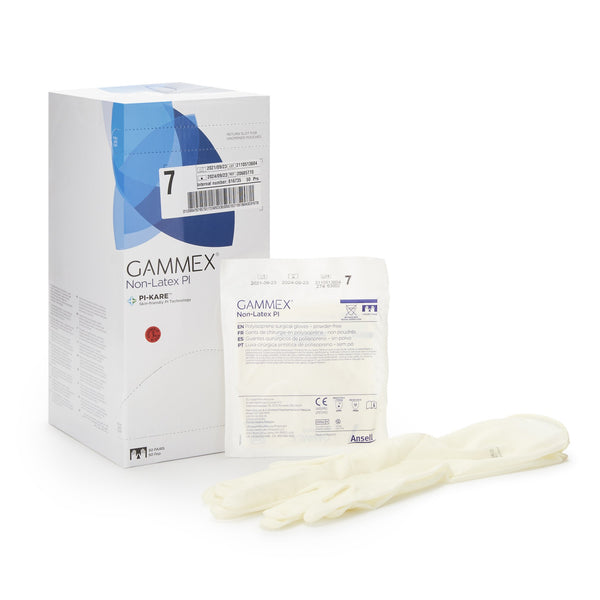 GAMMEX® NON-LATEX PI POLYISOPRENE SURGICAL GLOVE, SIZE 7, WHITE, SOLD AS 50/BOX ANSELL 20685770