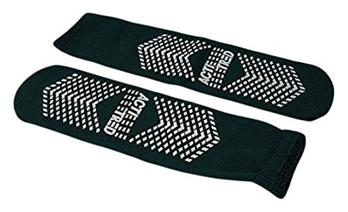 Medical Action Acti-Tred Slippers Slipper Socks Dbl Side Treadbariatric Grn 48Pr/Cs -99948G