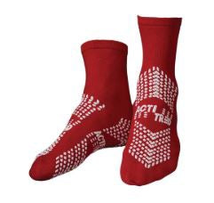 Medical Action Acti-Tred Slippers Slipper Socks Dbl Side Treadxl Red 48Pr/Cs -99946R