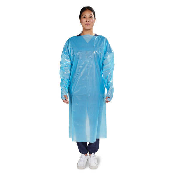MCKESSON NONRATED ISOLATION GOWNS, BLUE, ONE SIZE FITS MOST, SOLD AS 15/BOX MCKESSON 16-NRTWTCB1-OSFM