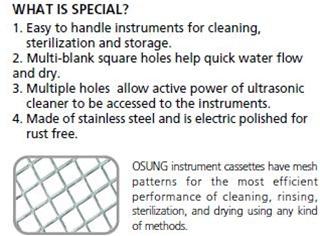 Dental Instrument Cassette, EFS8L - Osung USA