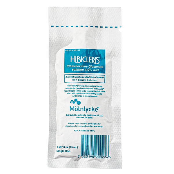 HIBICLENS® SURGICAL SCRUB, 15 ML INDIVIDUAL PACKET, SOLD AS 400/CASE MOLNLYCKE 57517