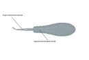 Dental Elevator, E 73, 3.0mm, Grey Handle [3EL73] - Osung USA