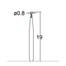 Spherical 0.8 mm Dia. Medium Grit Diamond Bur 5 per pack. 001.8M1