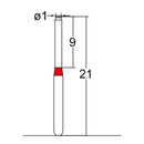 Cylindrical, End Cutting Only 1 mm Dia. Fine Grit Diamond Bur 5 per pack. 150.10F1 - Osung USA