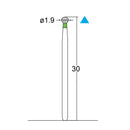Spherical 1.9 mm Dia. Coarse Grit Diamond Bur 3 per pack. 001.19C2