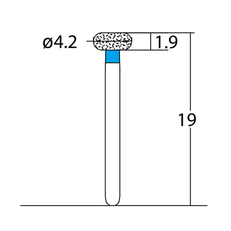 Wheel 4.2 mm Dia.  Medium Grit Diamond Bur 5 per pack. 068.42M1